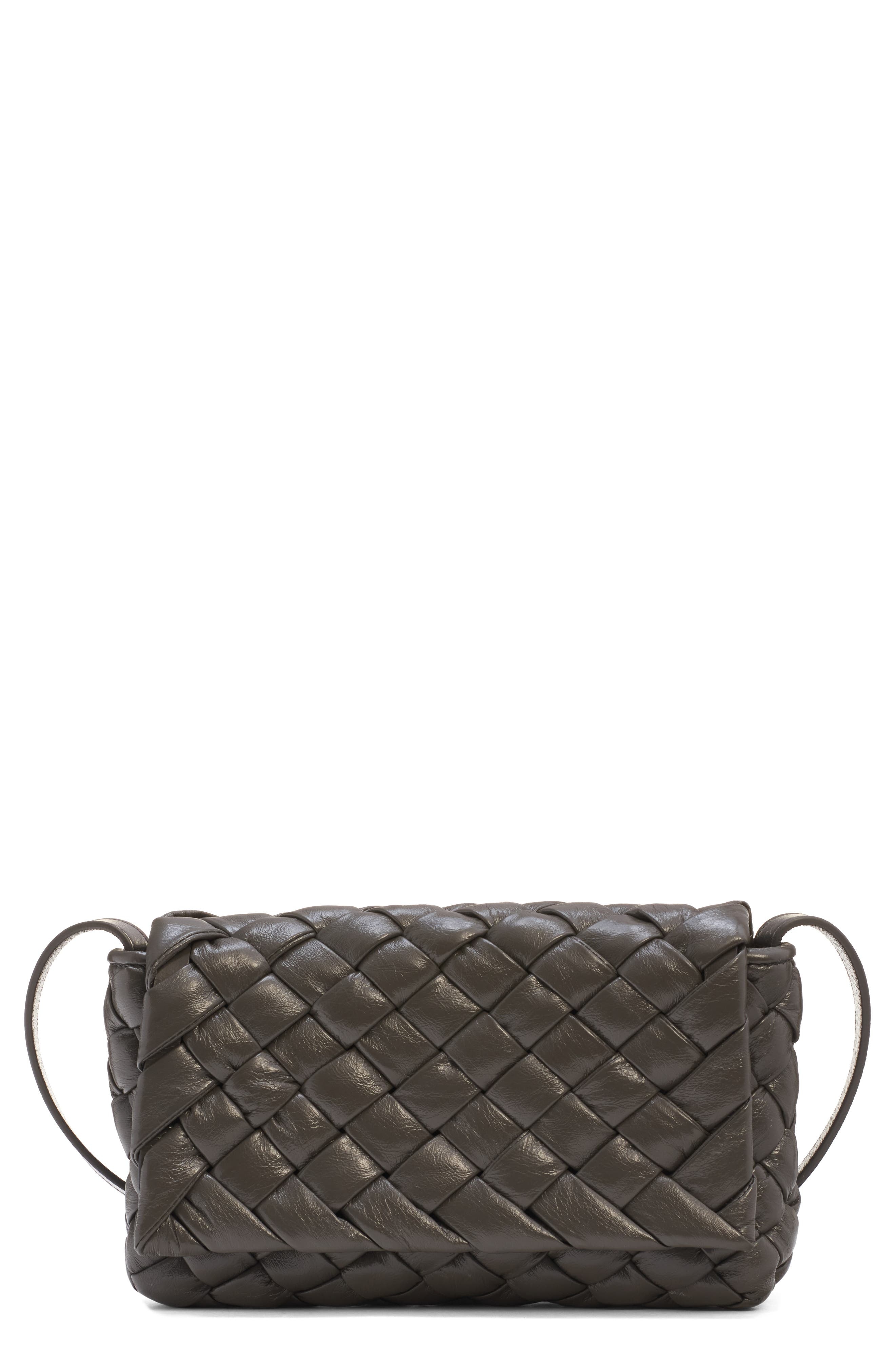 Bottega Veneta Small Rumple Intreccio 2.0 Leather Messenger Bag in Light Graphite/Silver at Nordstro - 1