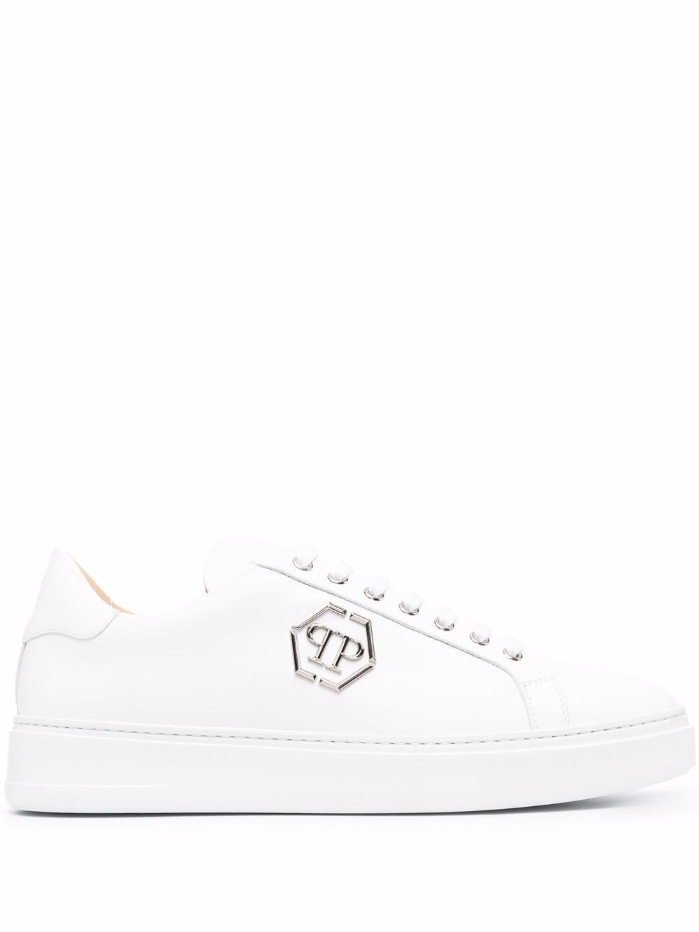 logo-patch lace-up trainers - 1