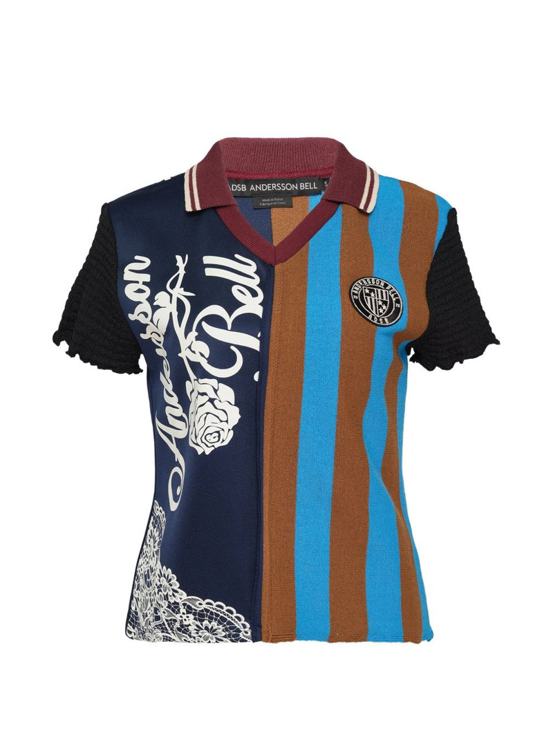 striped panelled top 1