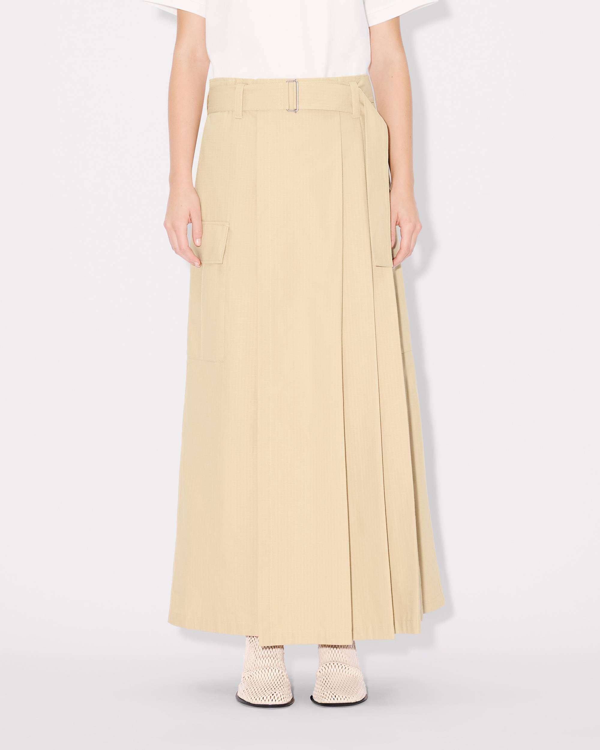 Cargo long skirt in cotton ripstop - 4