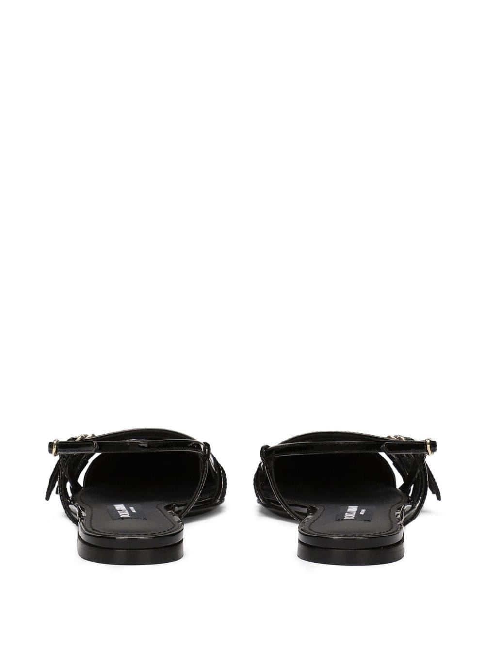 patent-finish leather ballerina shoes - 3