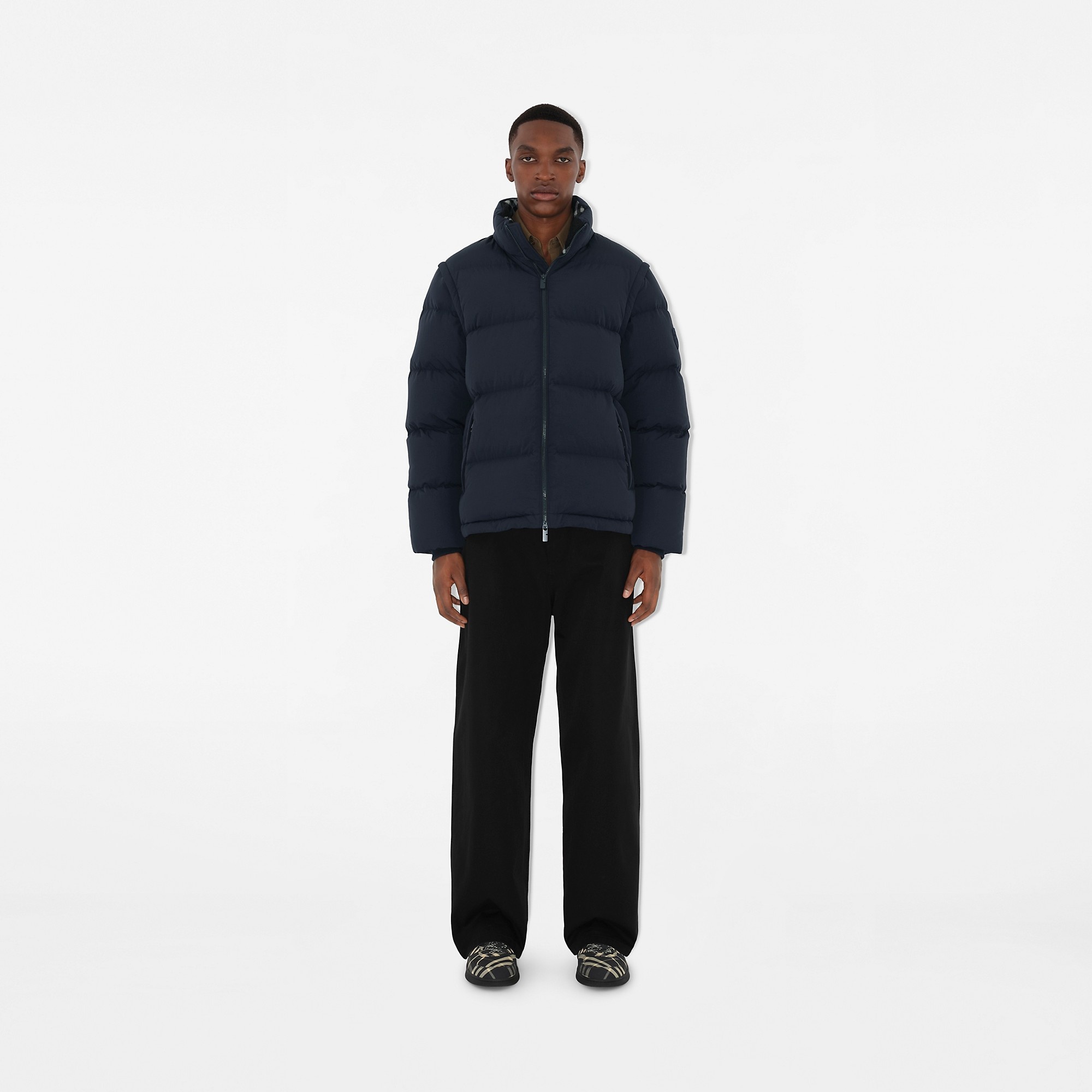 Detachable Sleeve Nylon Puffer Jacket - 5