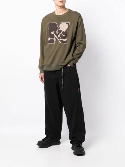mastermind JAPAN skull-print crew-neck sweatshirt outlook