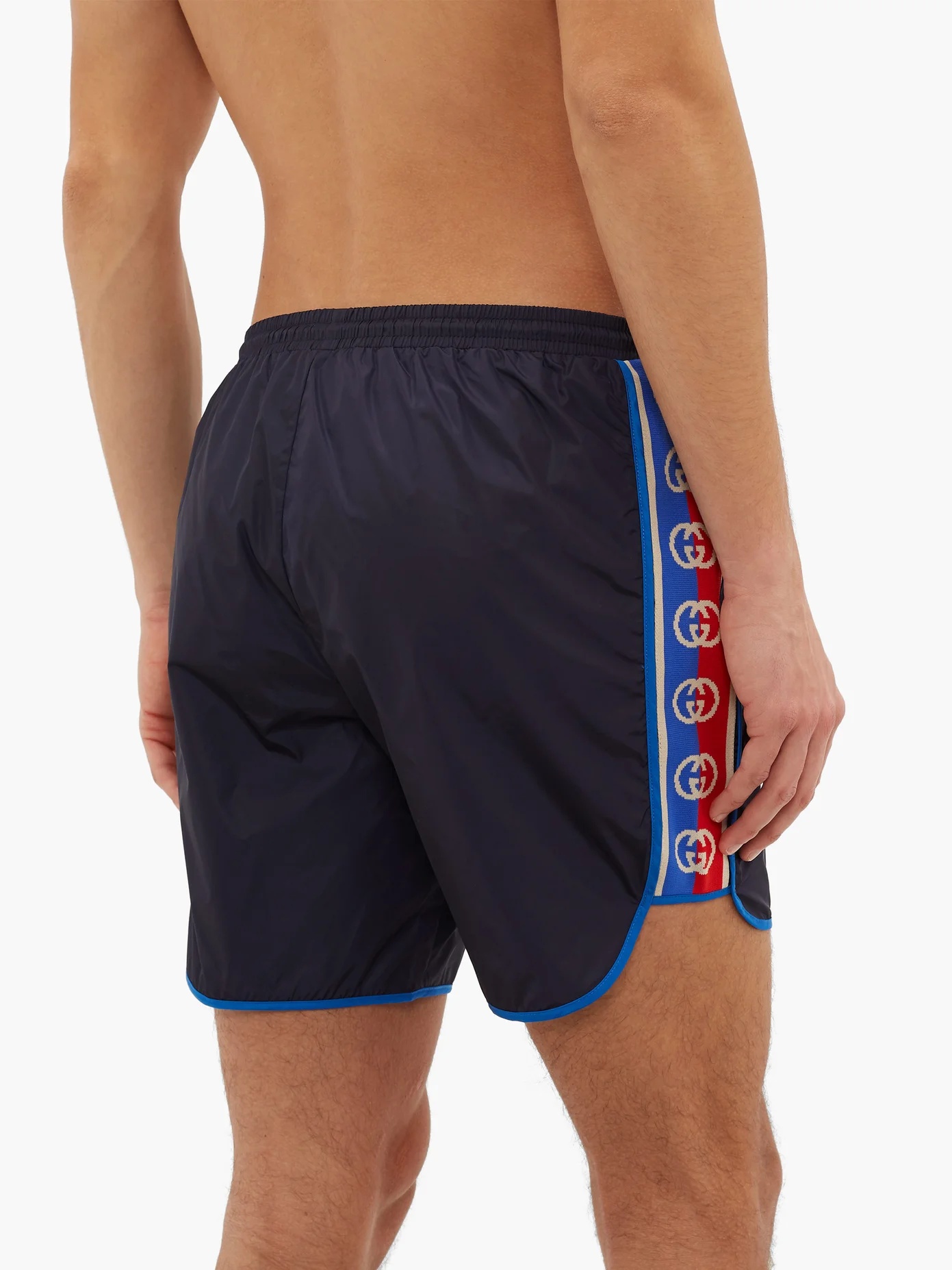 Logo-stripe swim shorts - 3