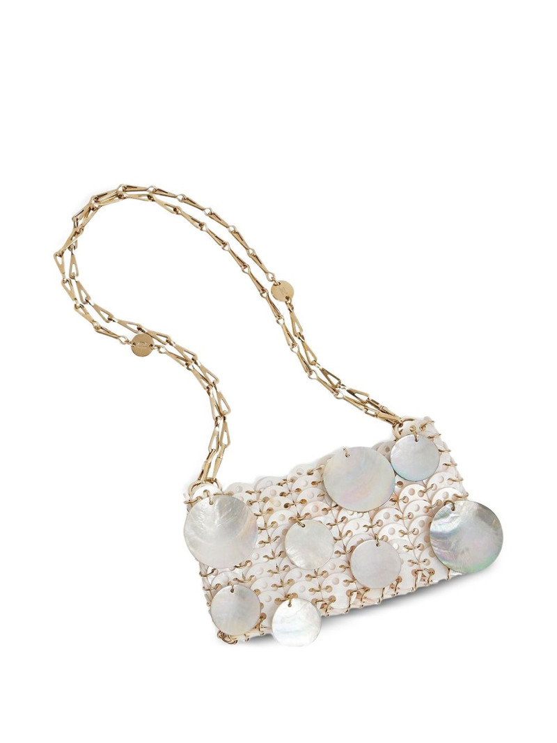 rabanne 1969 shell-embellished chain mini bag outlook