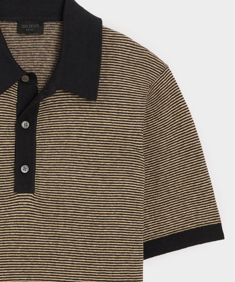 Linen Stripe Sweater Polo 7