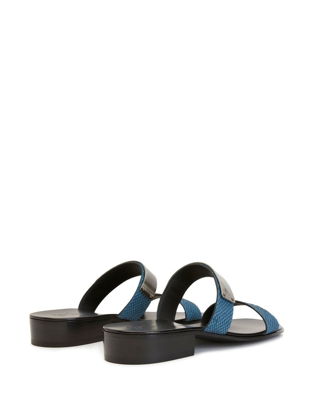 metal-plaque snakeskin-effect sandals - 3