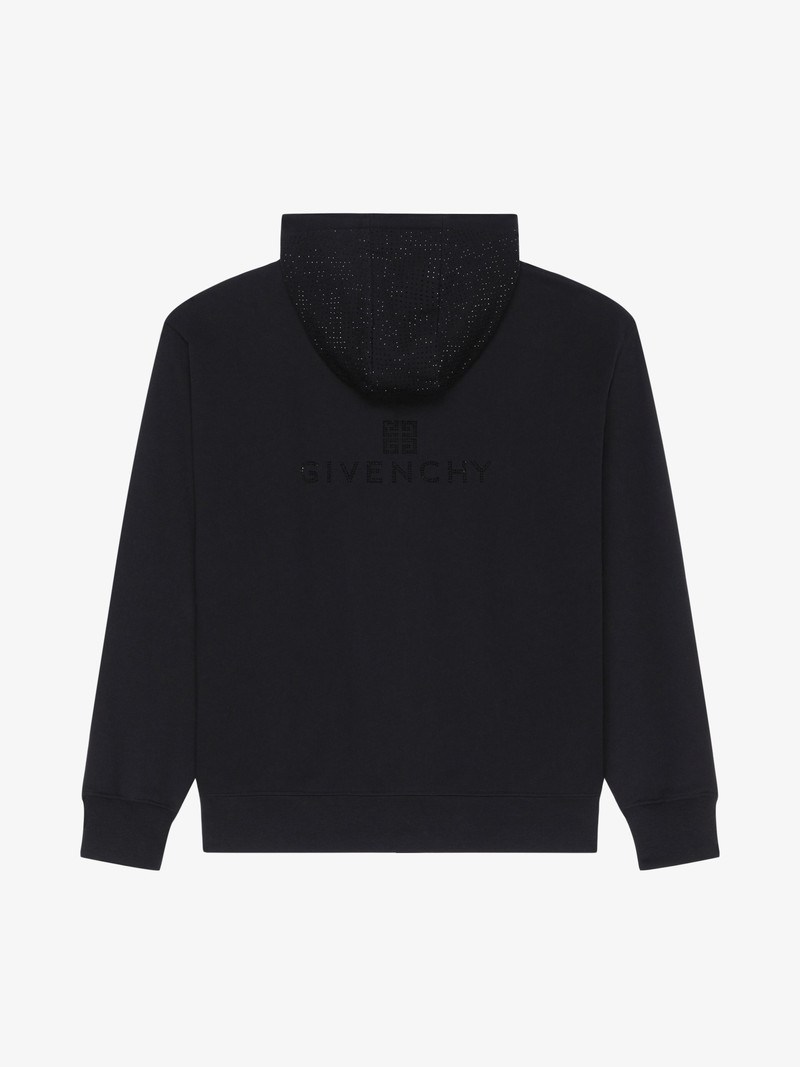 GIVENCHY BOXY FIT HOODIE IN FLEECE WITH RHINESTONES 5