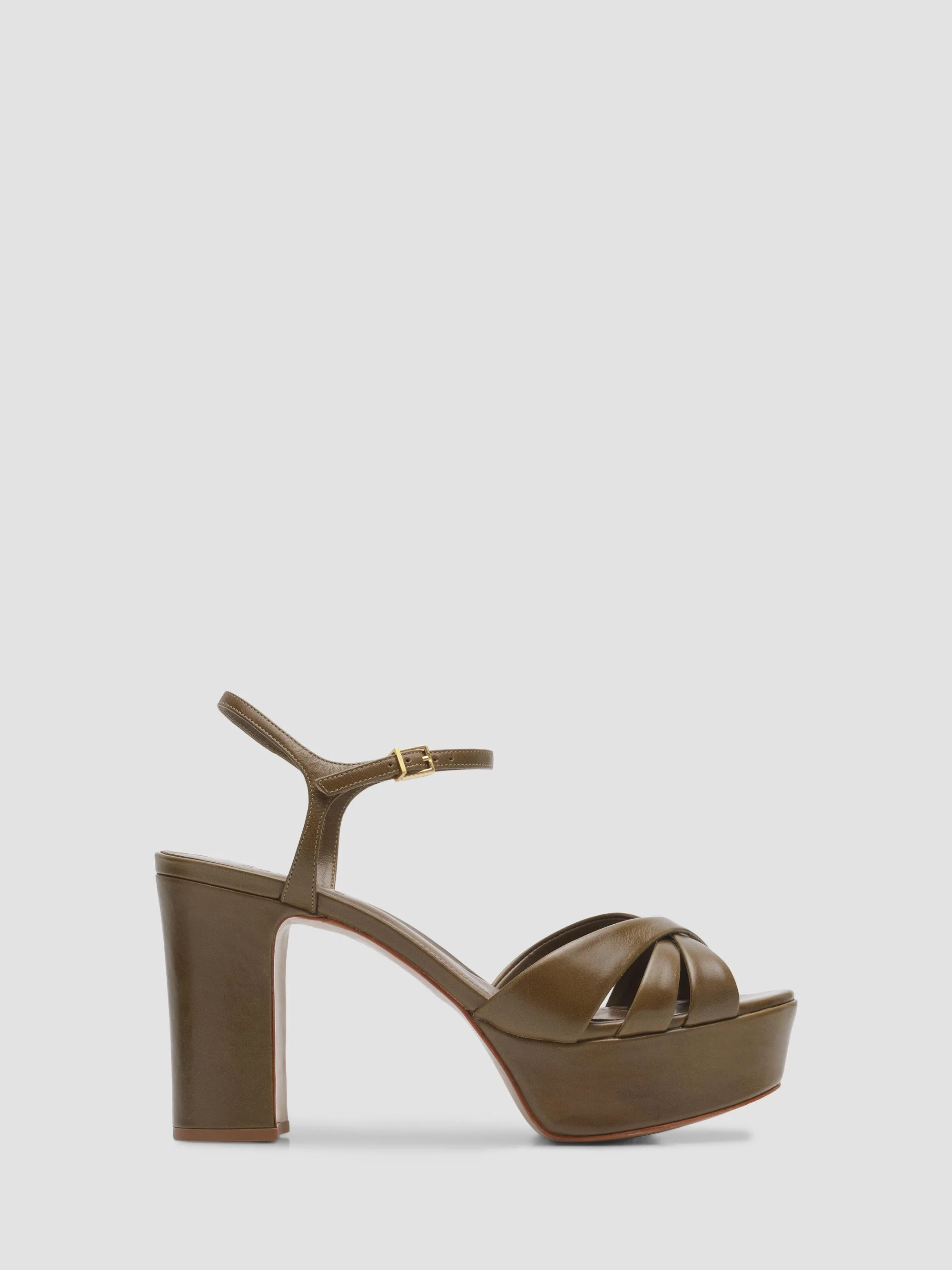 Women's Keefa 100MM Platform Sandals - Dried Olive - 1