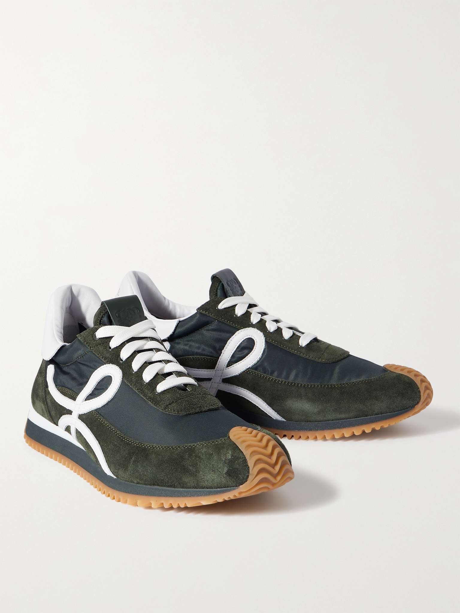 Flow Runner Leather-Trimmed Suede and Nylon Sneakers - 4