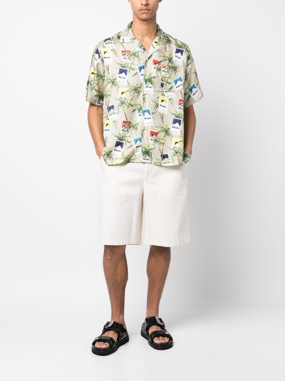 CIGARETTE-PRINT SILK SHIRT - 3