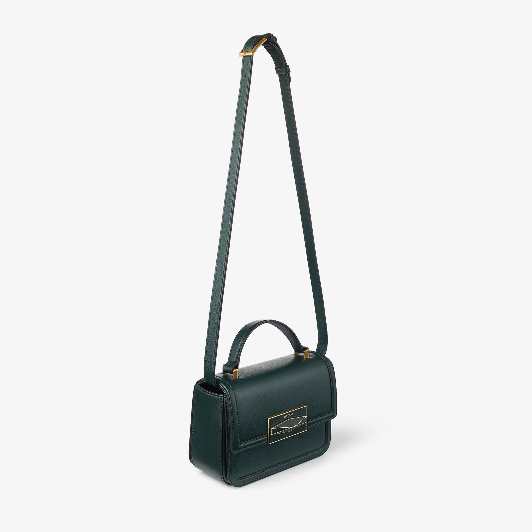 Diamond Top Handle
Dark Green Smooth Calf Leather Top Handle Bag - 5