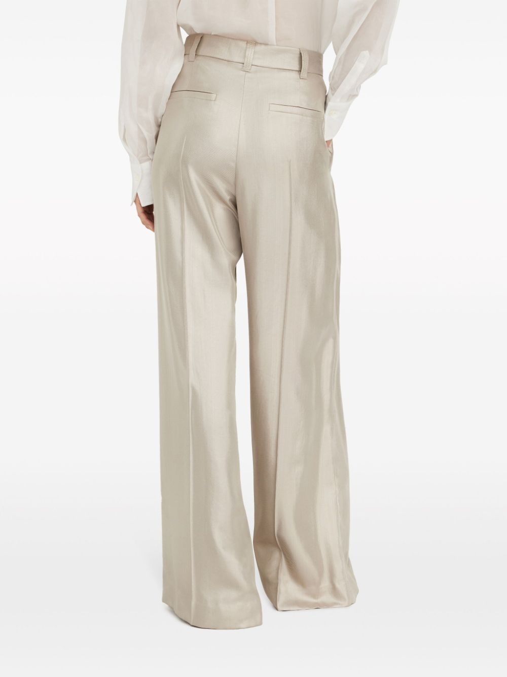 pleated wide-leg trousers - 4