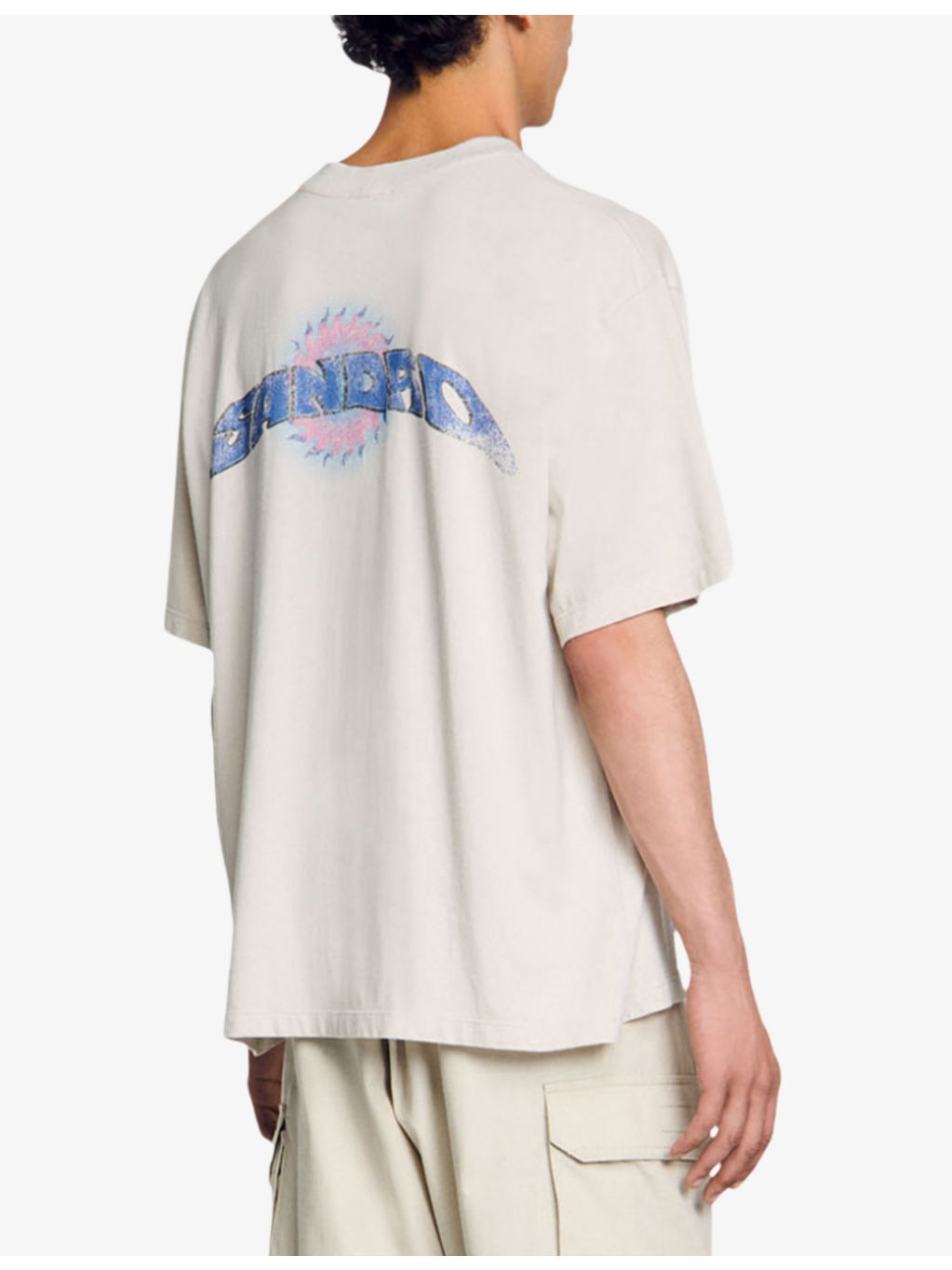 Sun Motif Printed Cotton T-Shirt - 4