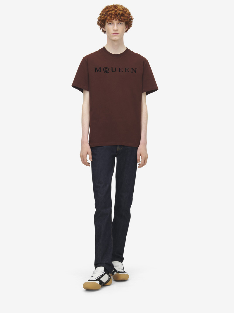 Flocked McQueen Logo T-shirt 3