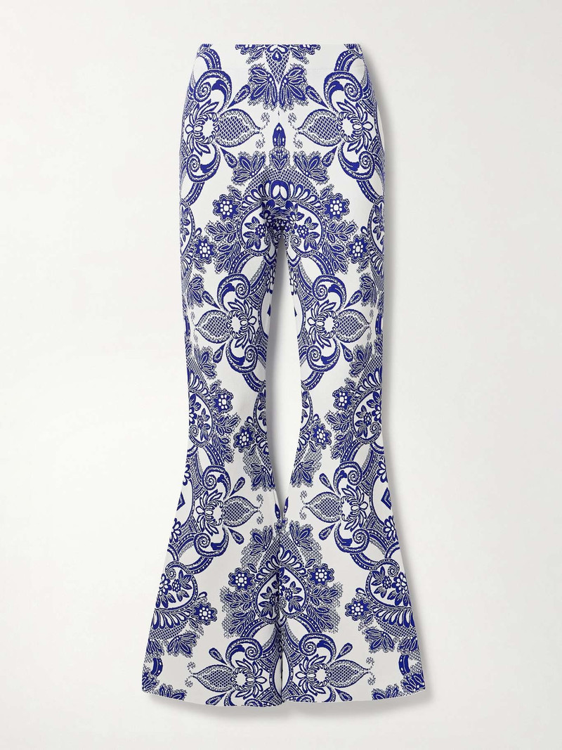 lace-motif 니트 바지 - 1