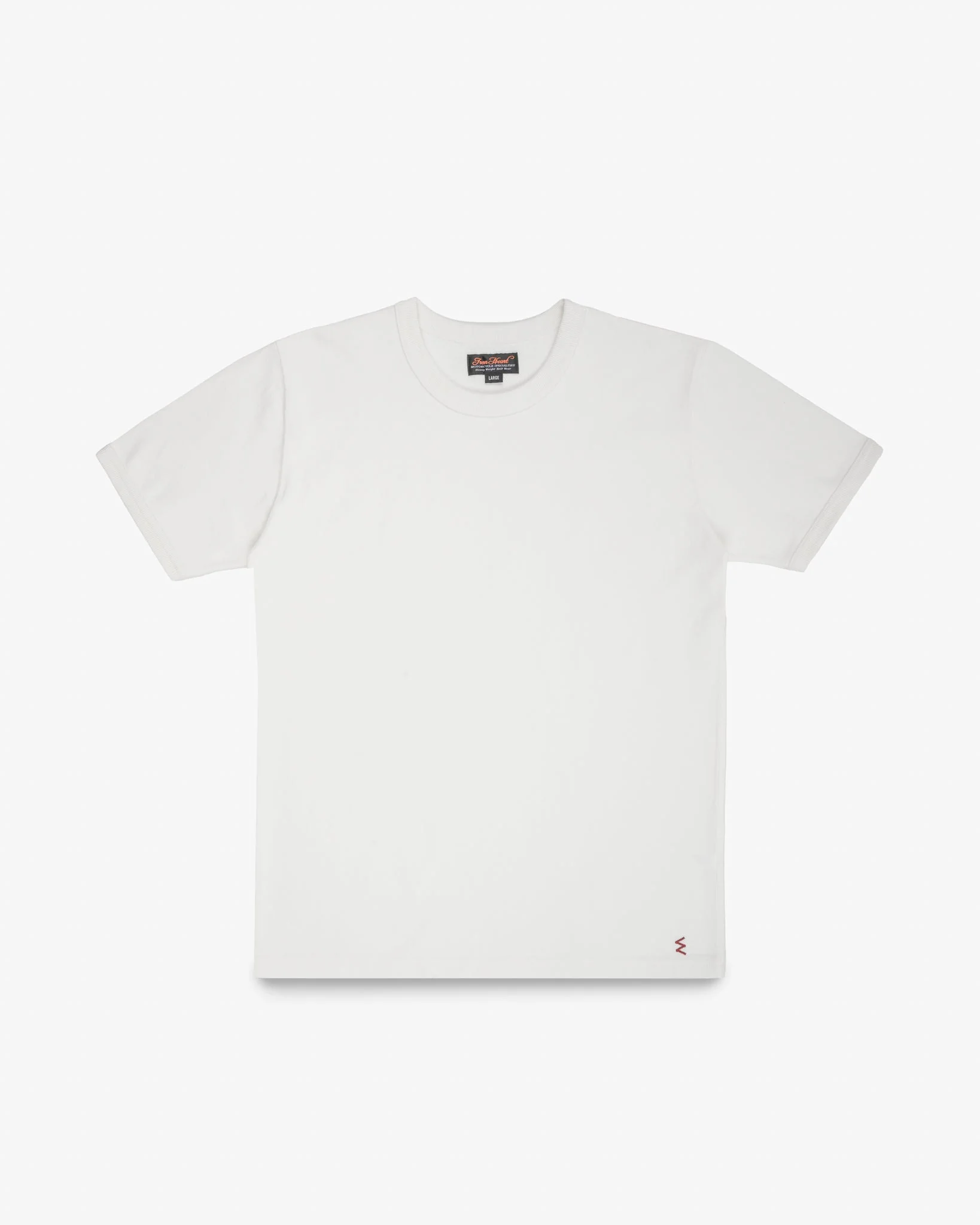 11OZ COTTON KNIT CREW NECK T-SHIRT - WHITE - 1