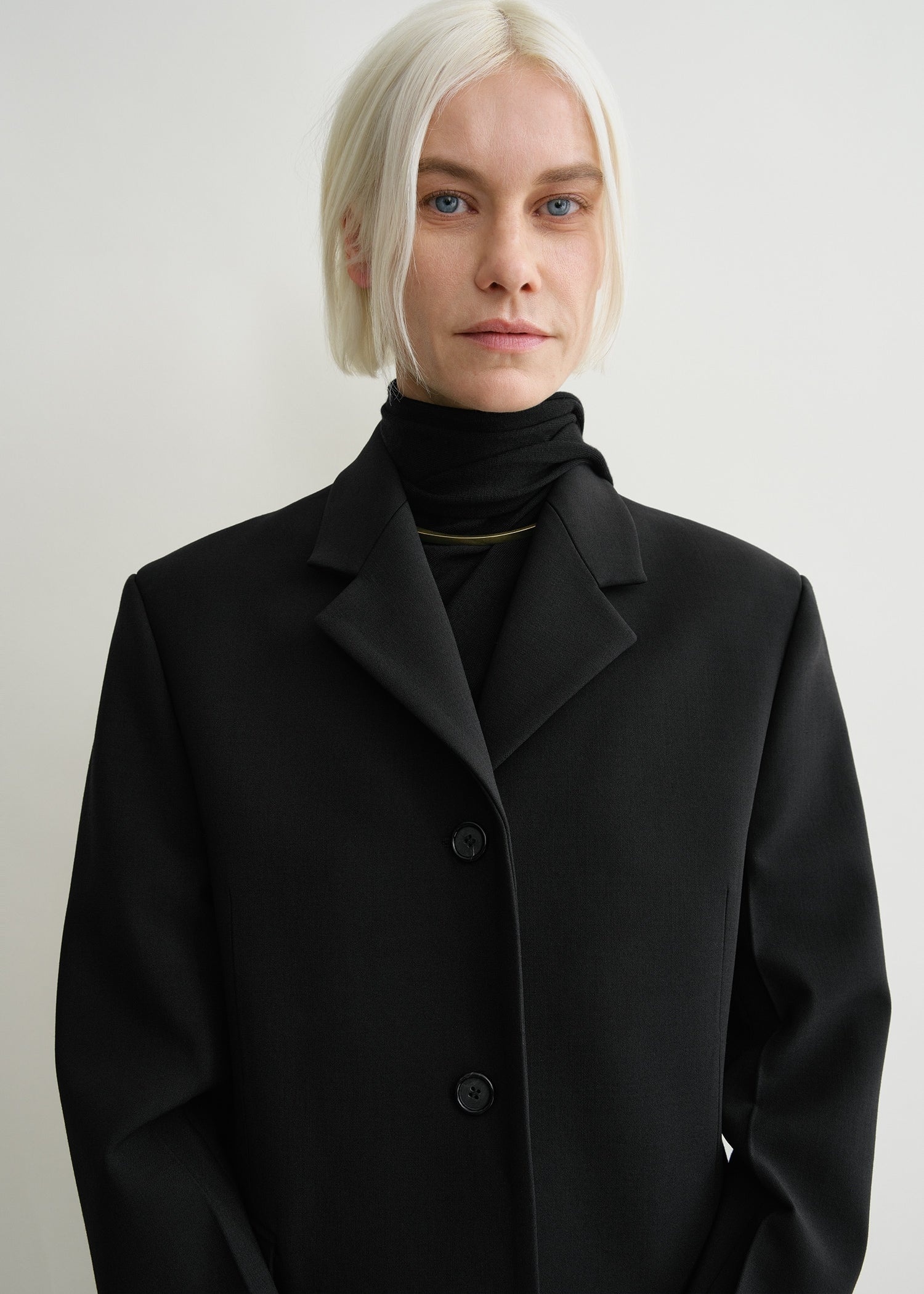Straight blazer black - 5