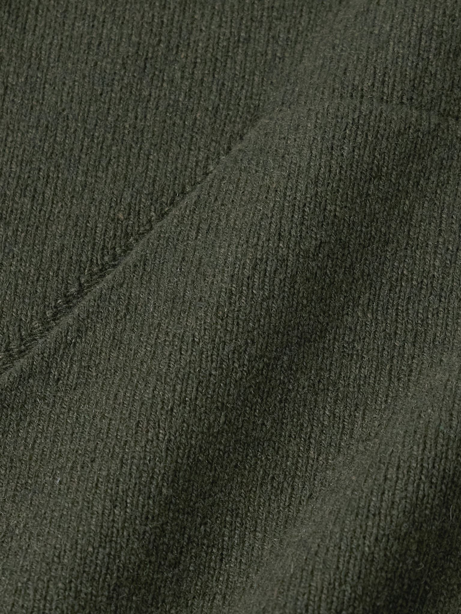 Boiled Cashmere and Wool-Blend Zip-Up Hoodie Green - 5