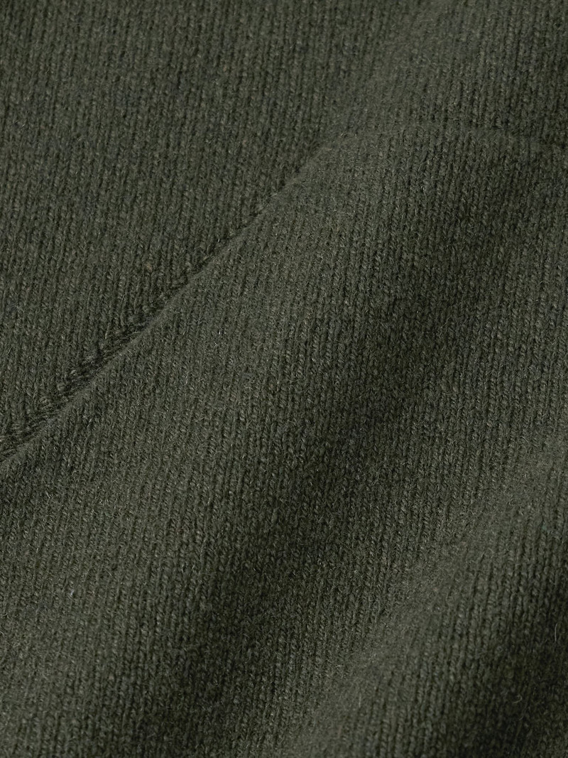 Boiled Cashmere and Wool-Blend Zip-Up Hoodie Green 5