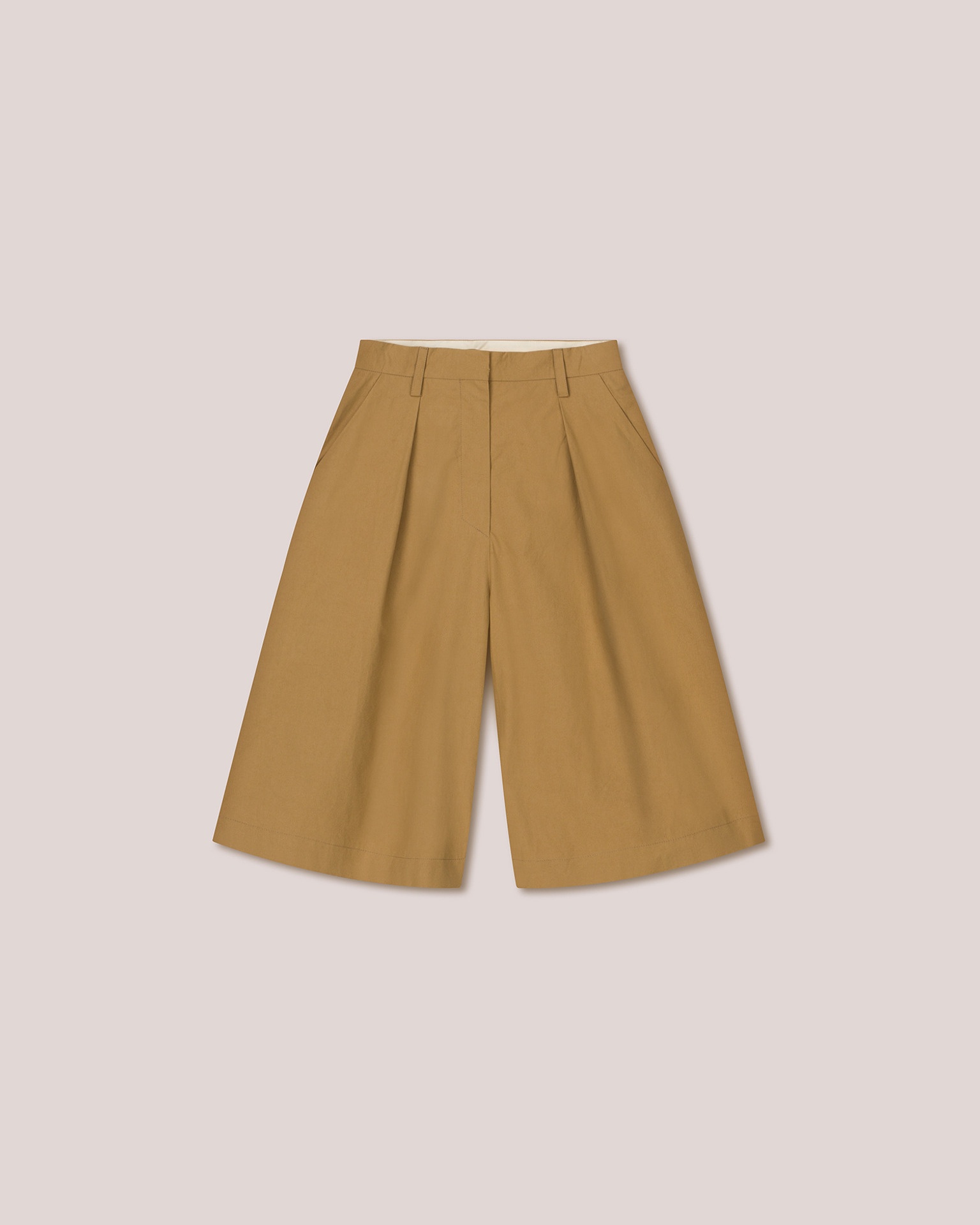 LAMIS - Wide leg tailored bermuda short - Prairie sand - 1