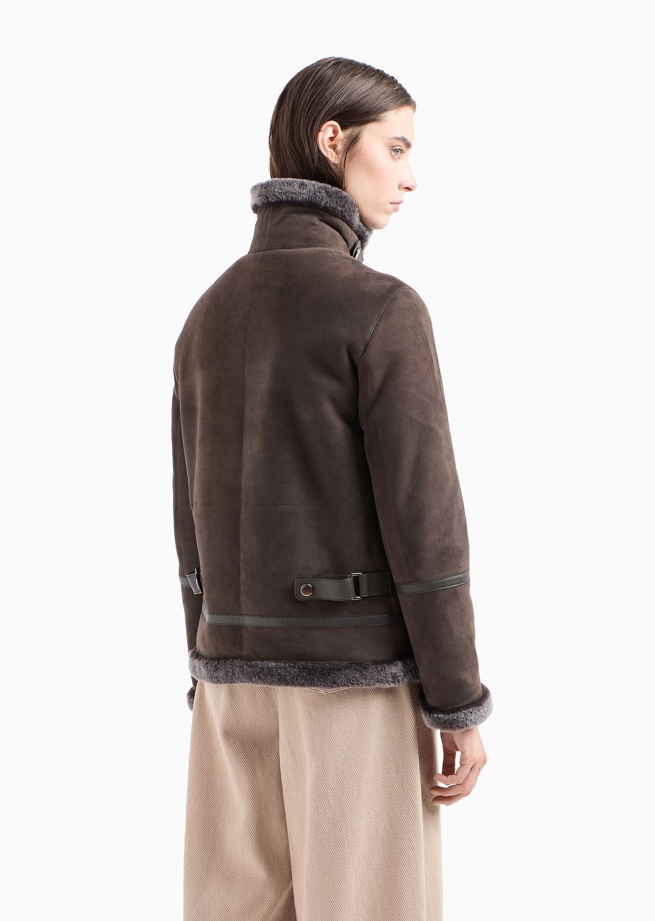 Icon relaxed-fit Spanish Merino lambskin suede shearling coat - 3