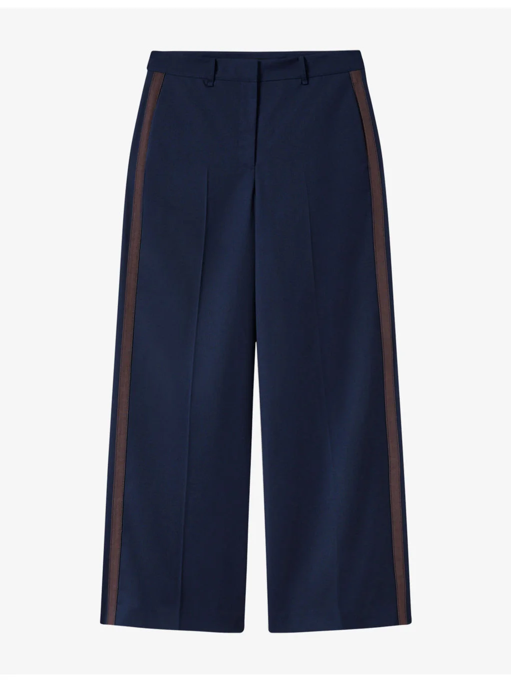 Side-Stripe Straight-Leg Stretch-Woven Trousers - 1