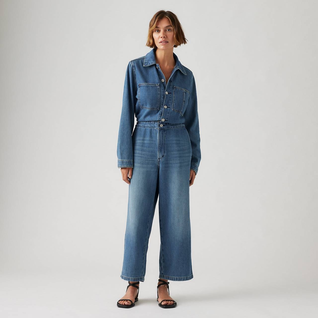 LINEN+ DENIM ICONIC JUMPSUIT - 2