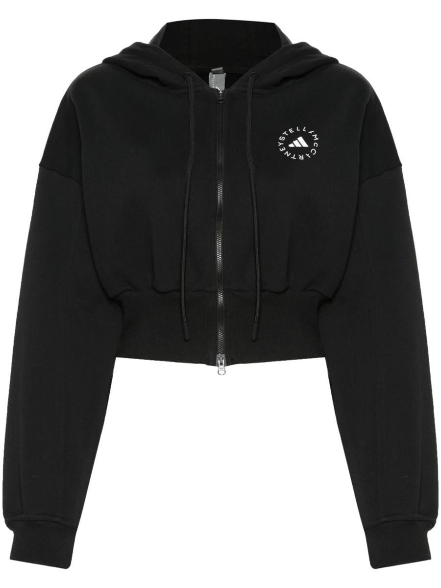 ADIDAS BY STELLA MCCARTNEY LOGO CROPPED HOODIE - 1