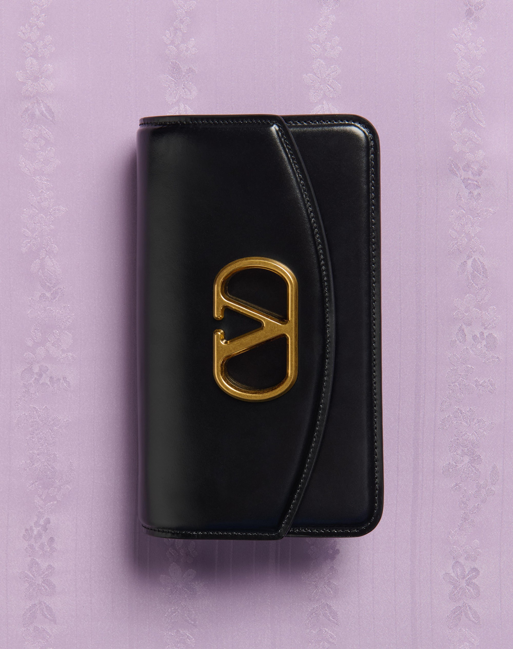 VALENTINO GARAVANI VAIN CLUTCH BAG IN SHINY CALFSKIN - 9