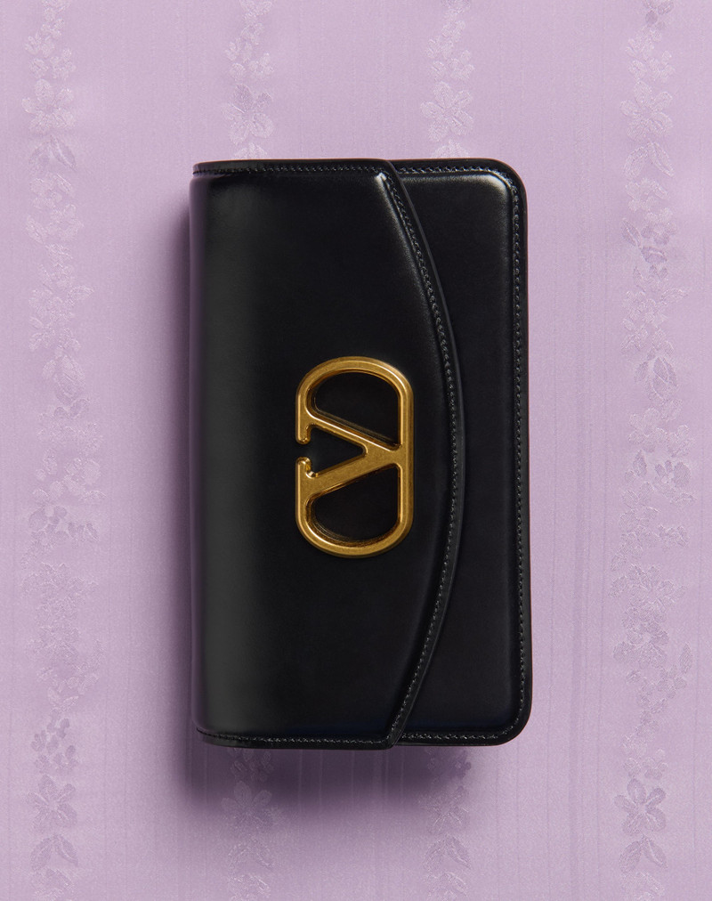 VALENTINO GARAVANI VAIN CLUTCH BAG IN SHINY CALFSKIN 9