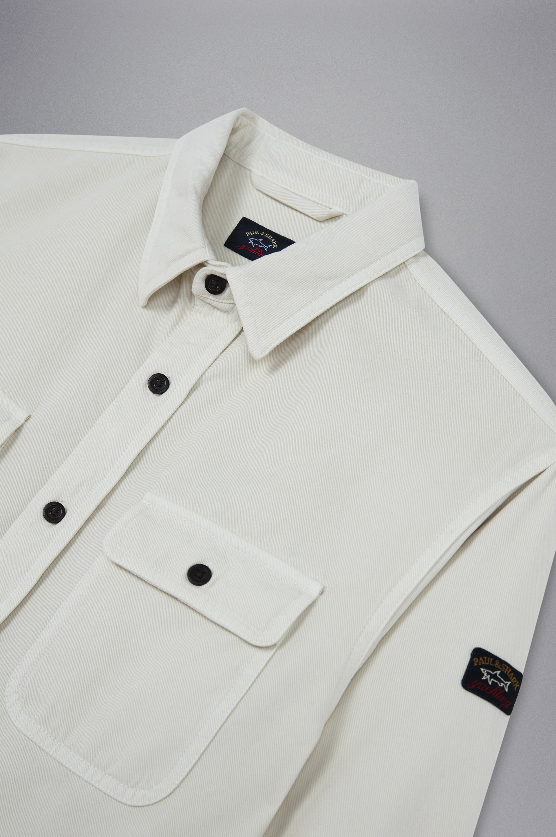 GARMENT DYED COTTON & CACHEMIRE OVERSHIRT - 5