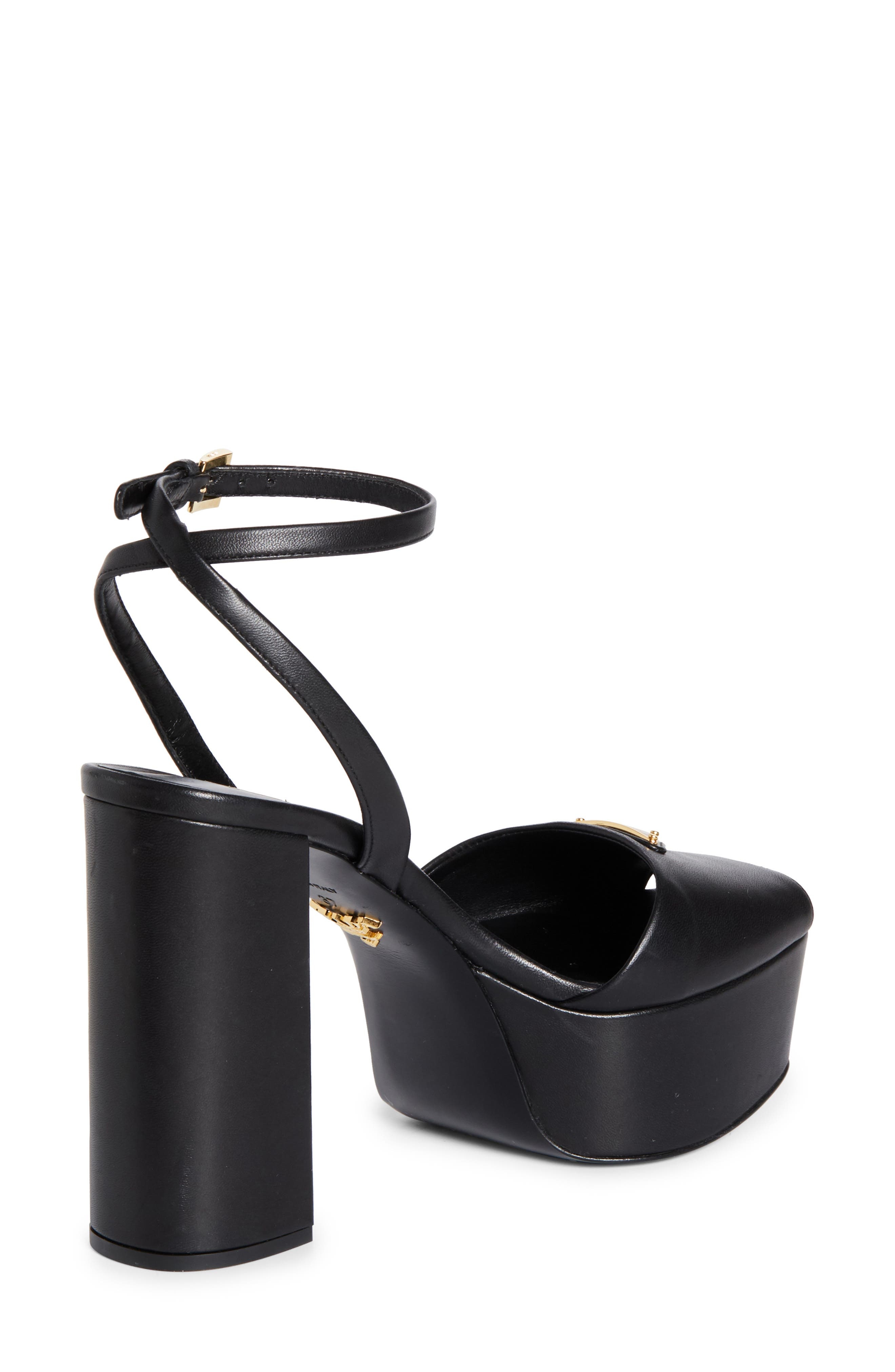 Prada Logo Platform Sandal in Nero at Nordstrom - 2