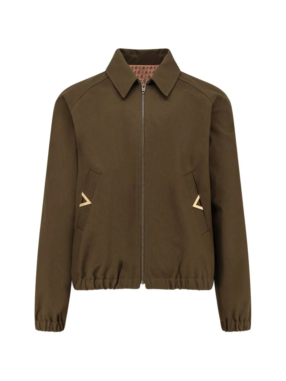 zip-fastening bomber jacket - 1