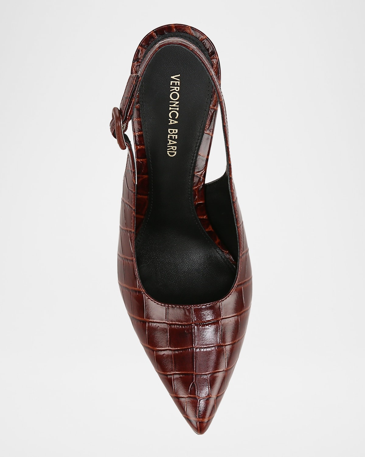 Callie Leather Cap-Toe Slingback Pumps - 4