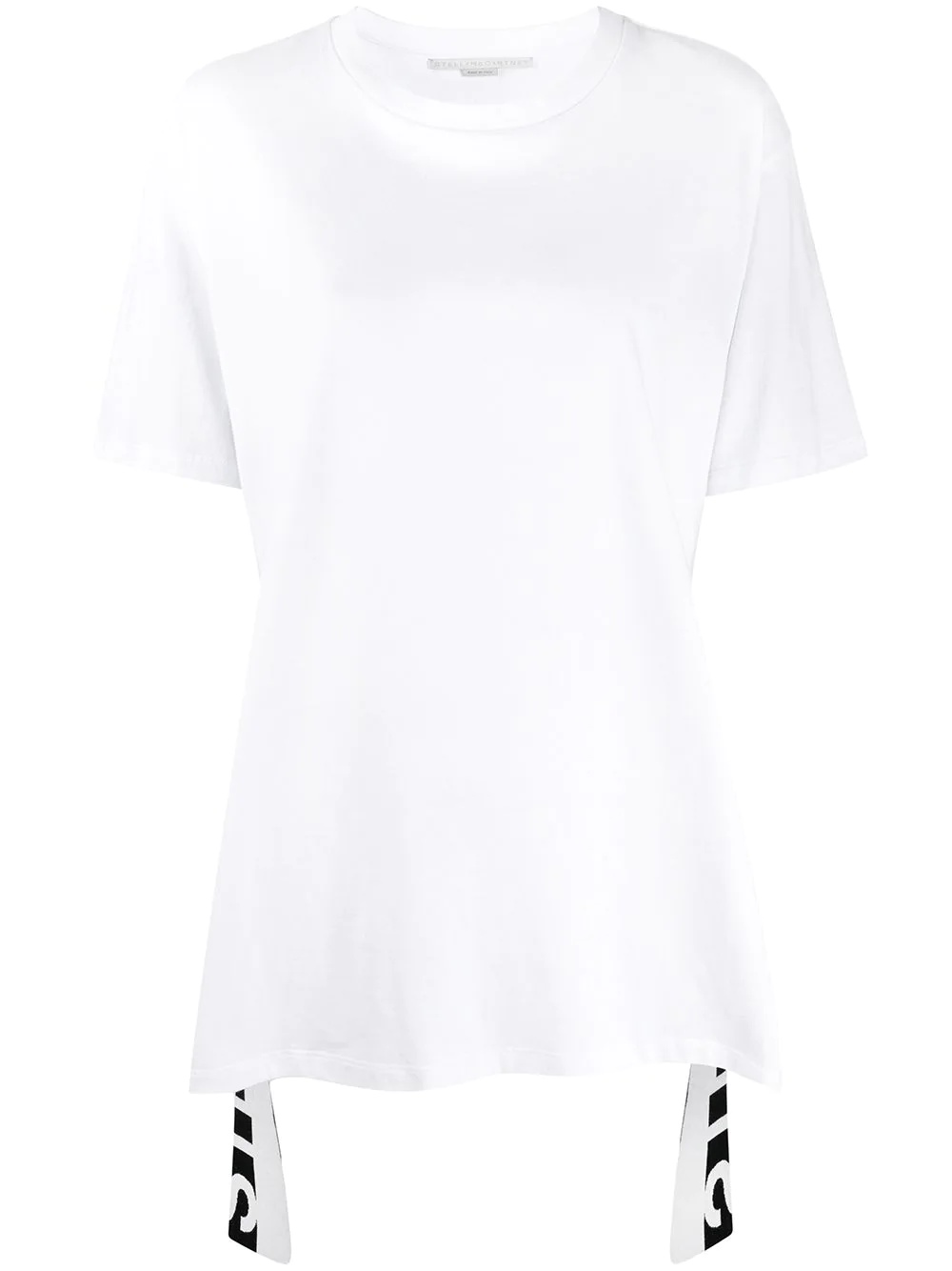 asymmetric logo stripe T-shirt - 1