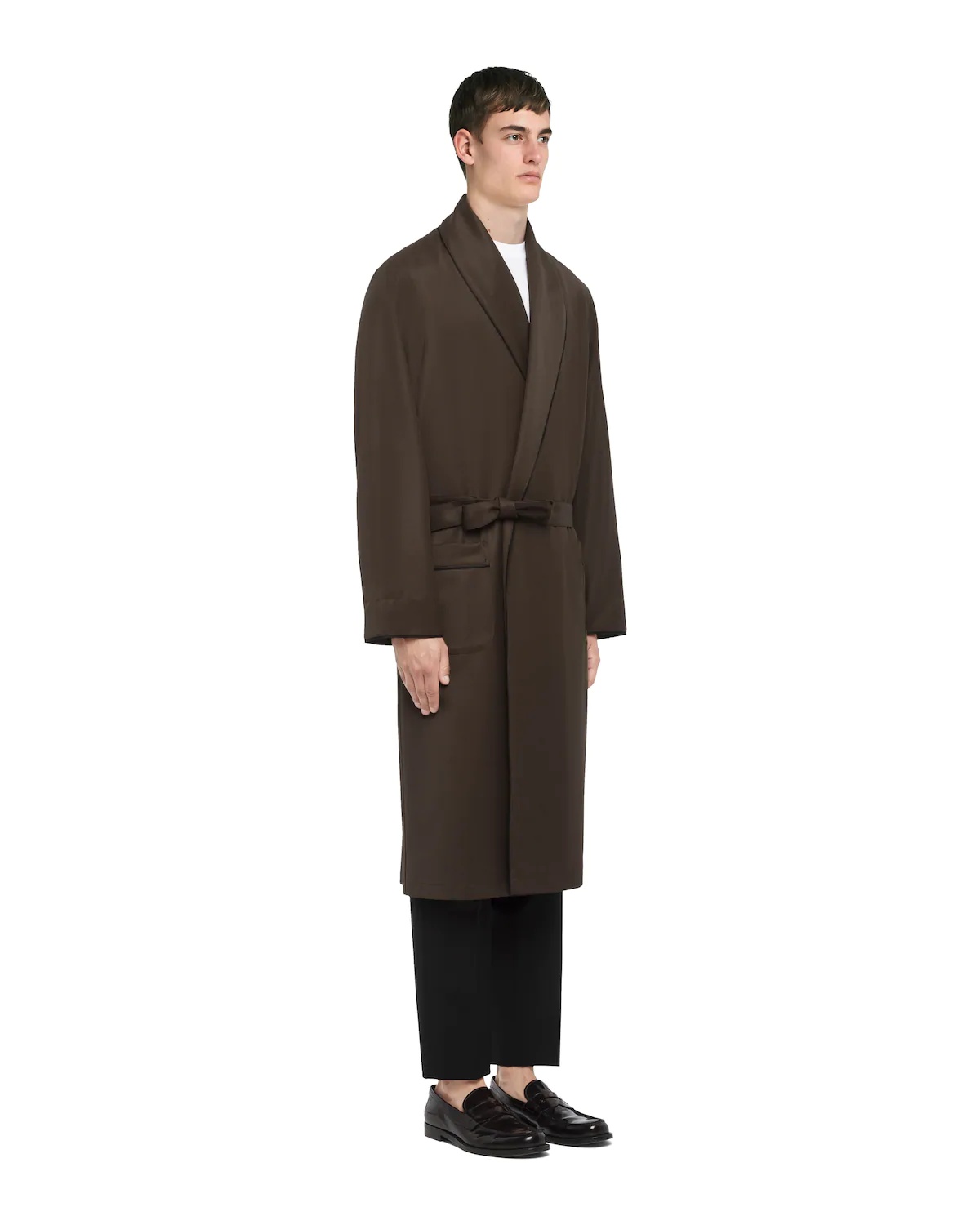 Wool gabardine robe - 4