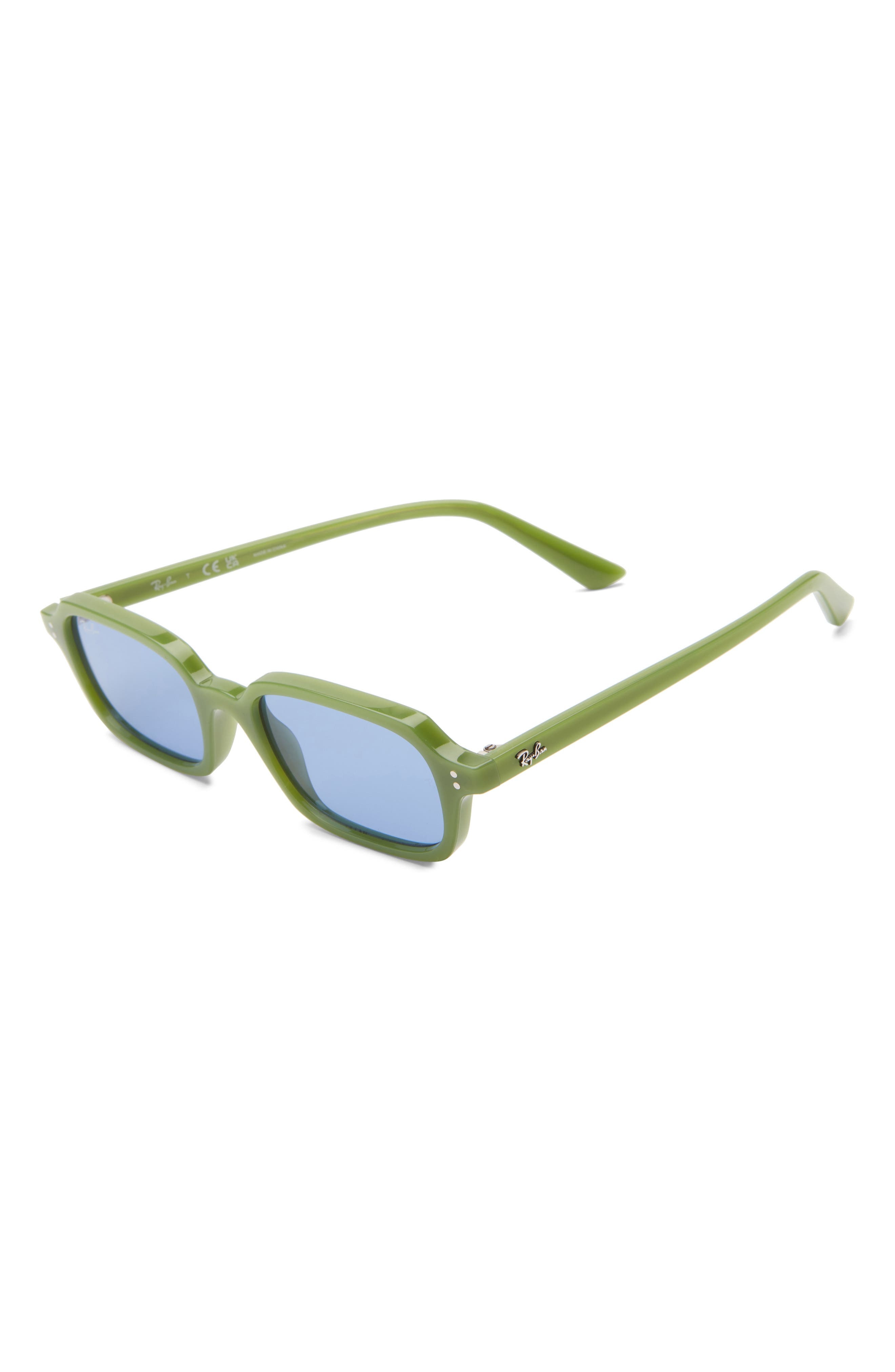 Ray-Ban Zuri 52mm Rectangle Sunglasses in Cloudy Jungle Green Blue at Nordstrom - 2