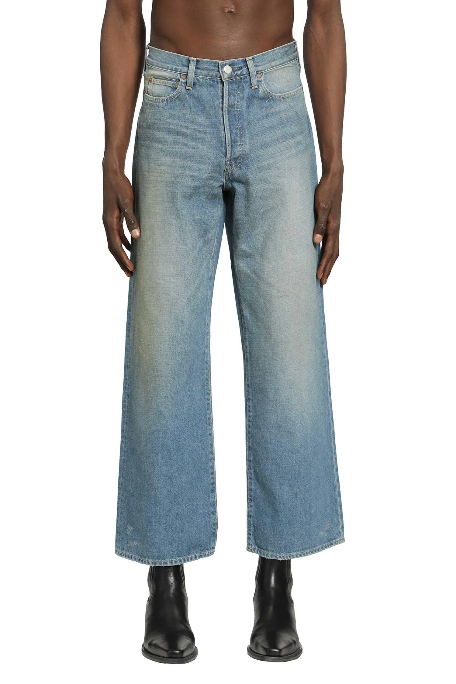 Flared Wide Leg Jeans - 1