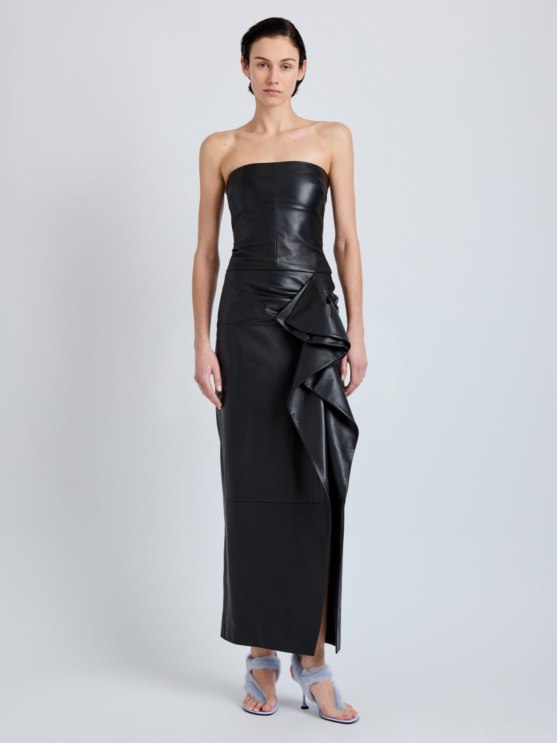 Proenza Schouler Alonna Dress in Leather outlook