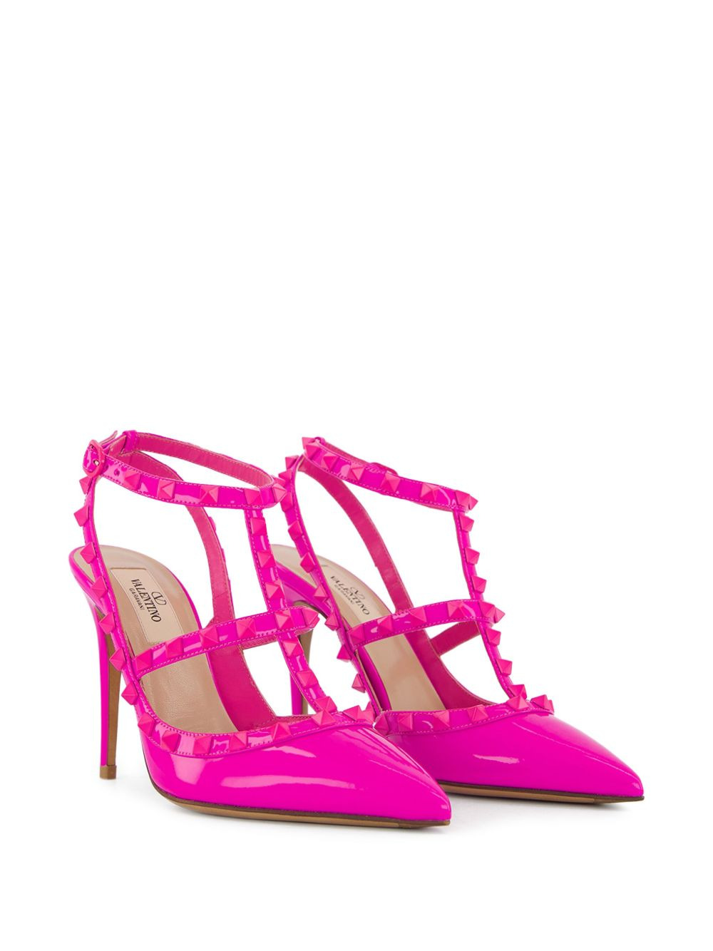 Rockstud 100mm ankle-strap pumps - 2
