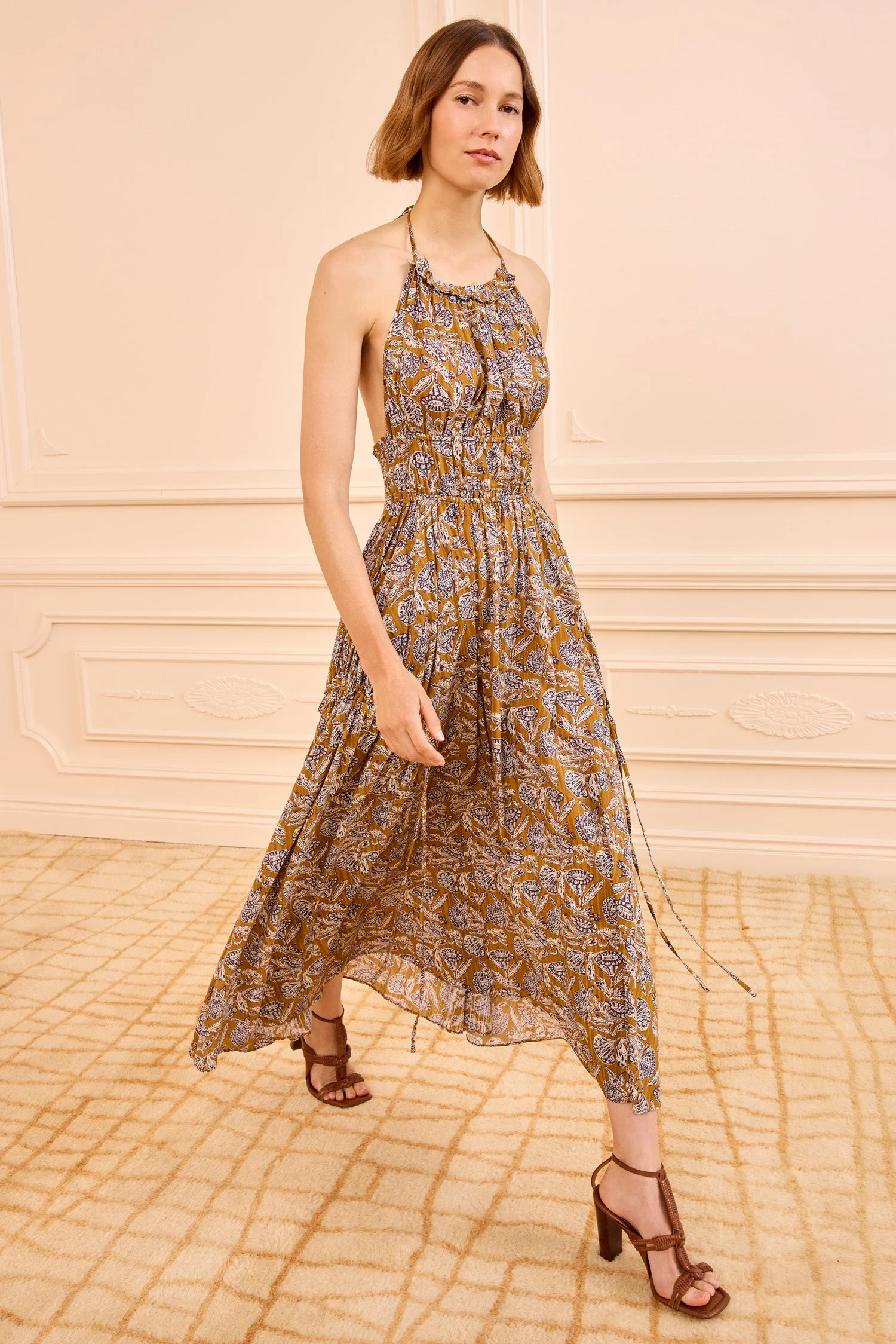 Anelise Halter Midi Dress - 1