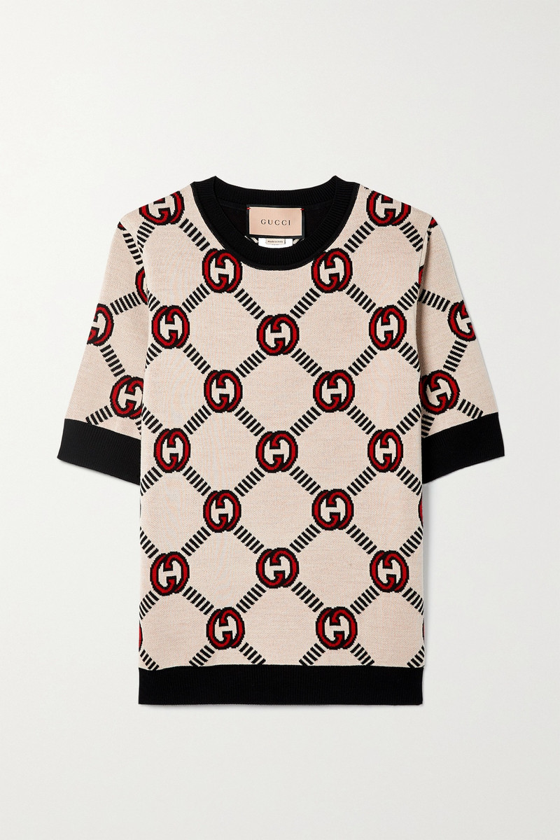 Reversible wool-blend jacquard sweater 1