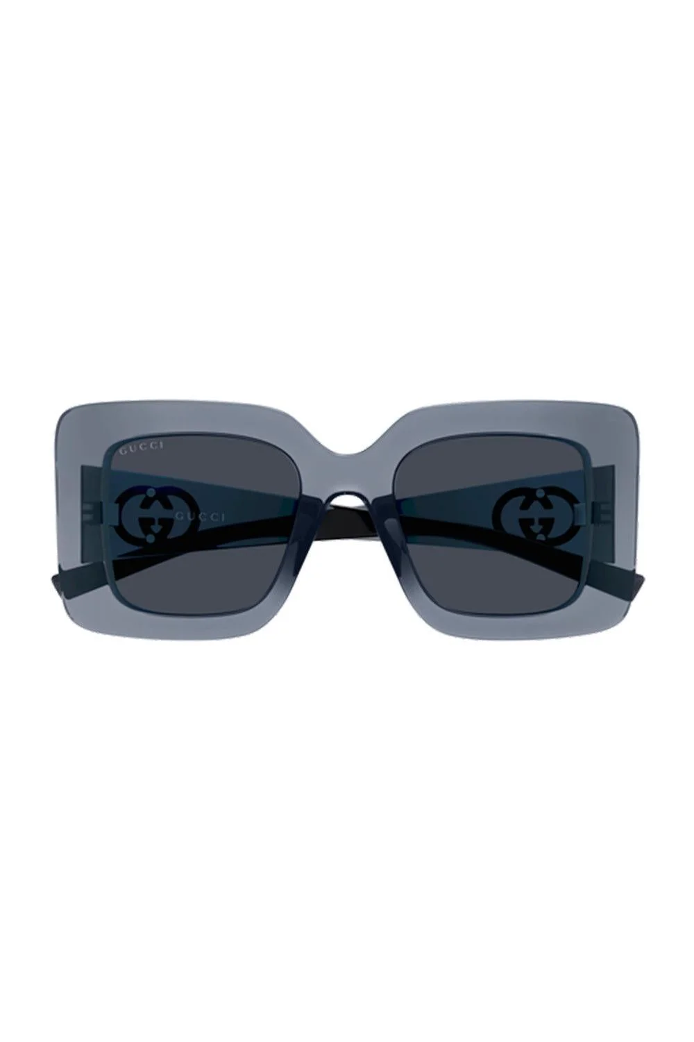 Oversized Square Sunglasses - Grey Blue - 1