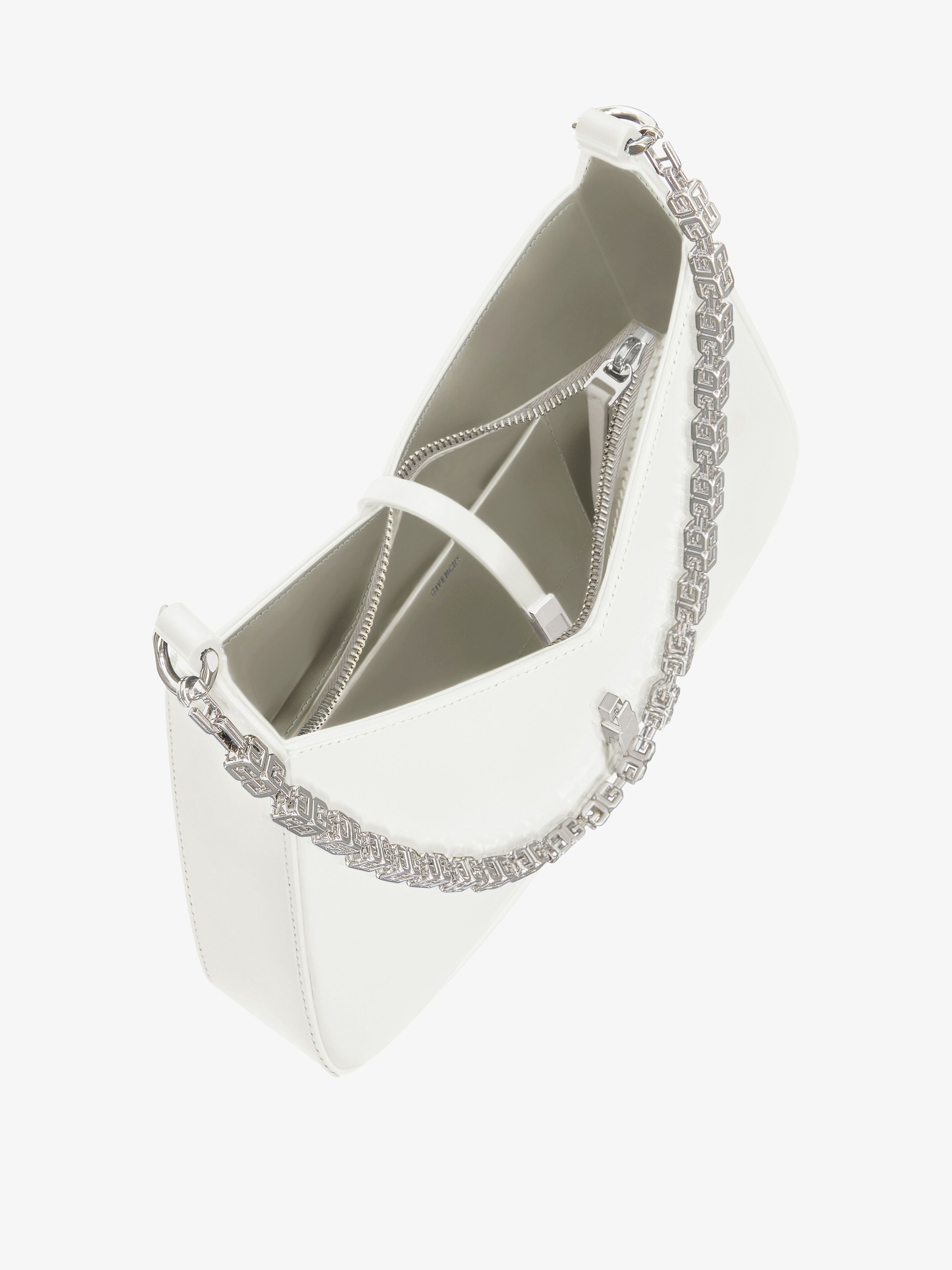 SMALL CUT OUT BAG IN SHINY LEATHER WITH CHAIN - 7