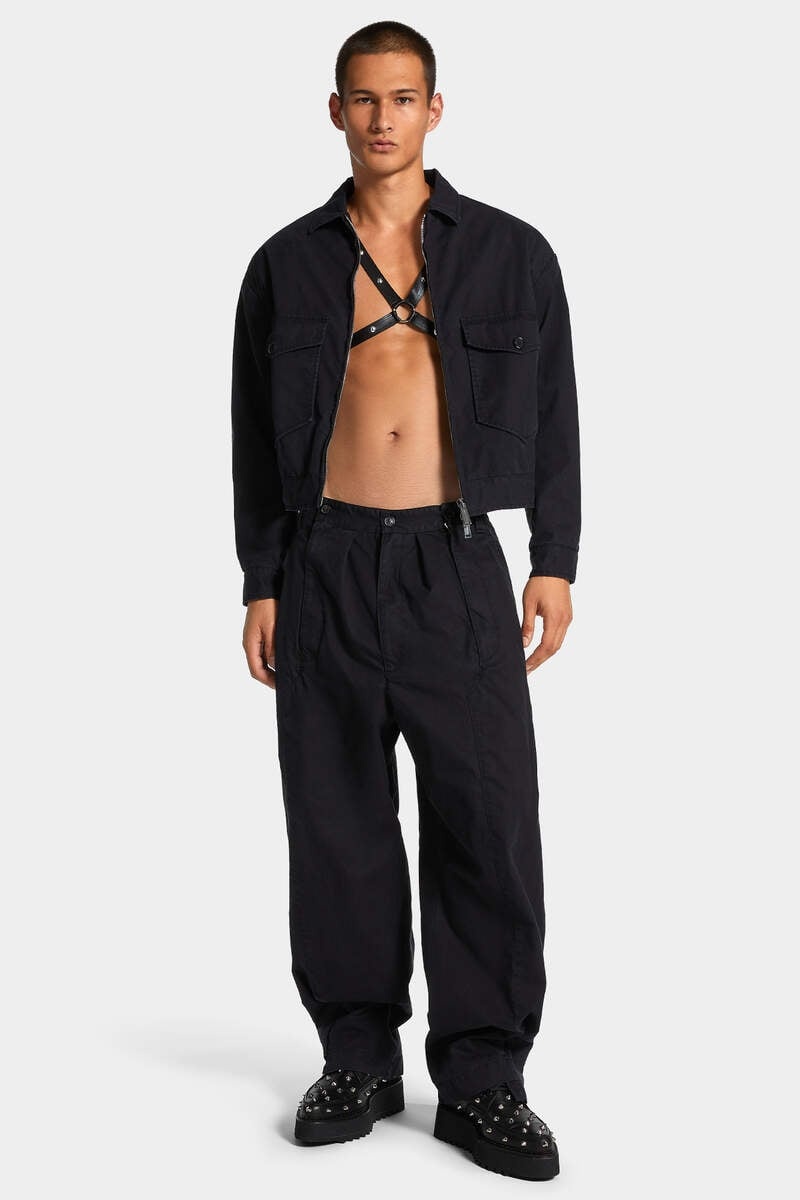 RIPPED WASH ZOOT COTTON PANT - 3