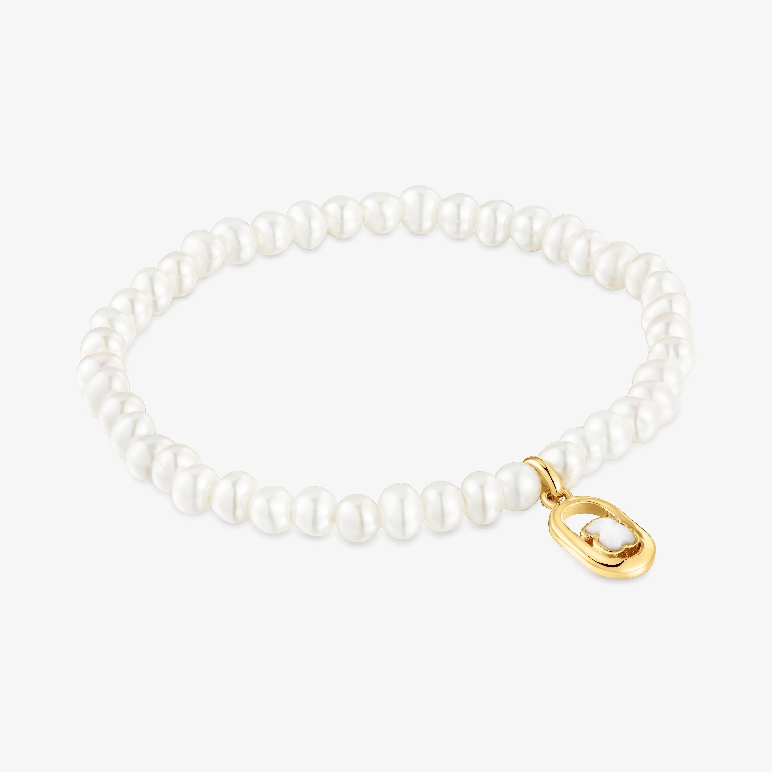 Elastic Bracelet with mother-of-pearl and 18K gold vermeil TOUS Camille - 1