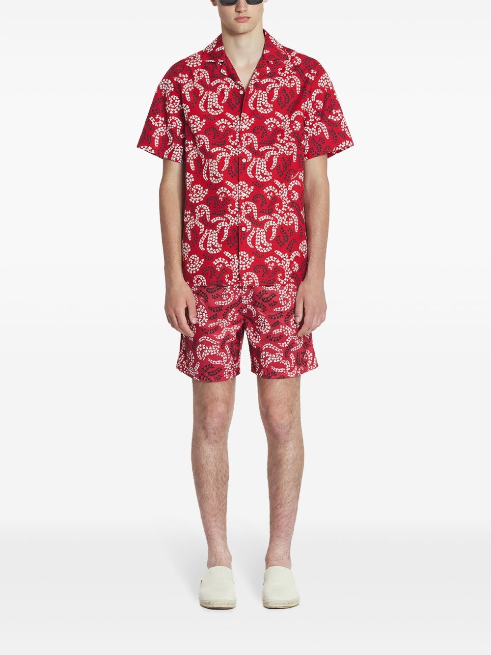 leaf-print swim shorts - 2