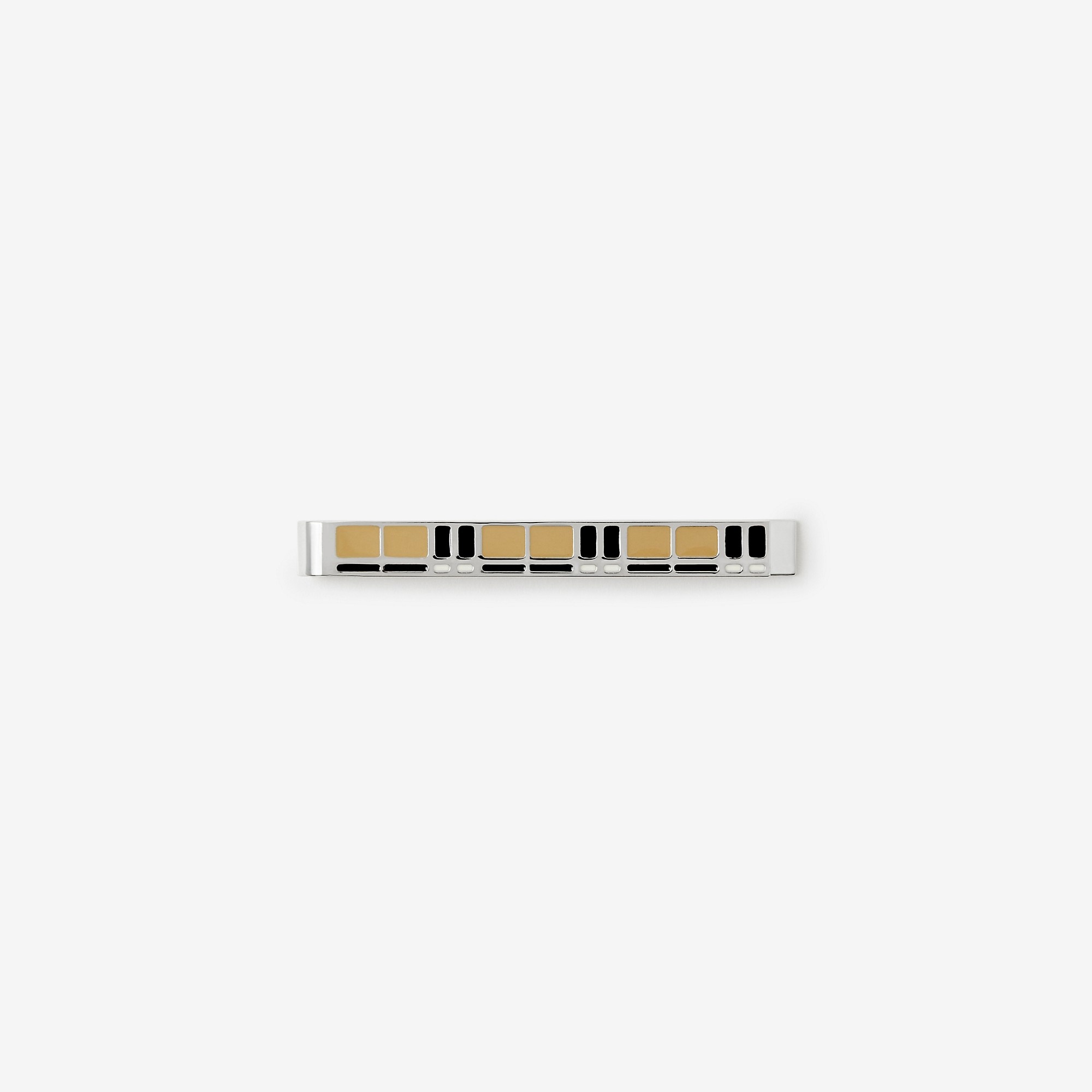 Check Detail Palladium-plated Tie Bar - 1