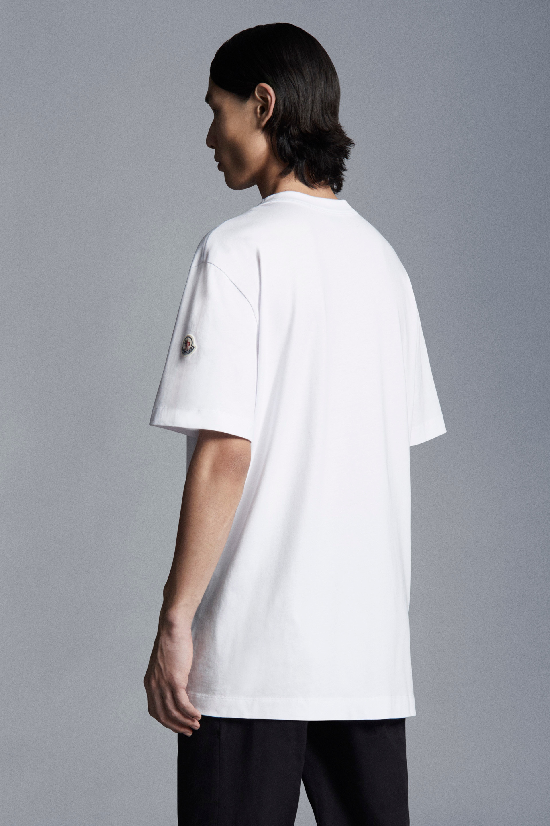 MONCLER | MONCLER BORN TO PROJECT L/S T-SHIRT Tシャツ(８~10) Moncler Logo Outline T-Shirt | REVERSIBLE